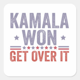 Sticker Carré Kamala Won Get Over the Harris Walz Election