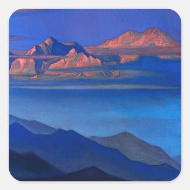 Sticker Carré « Kanchenjunga » de Nicholas Roerick (Devant)