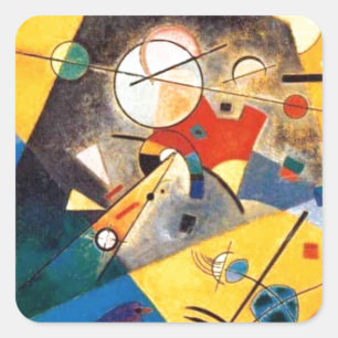 Sticker Carré Kandinsky Harmonie calme Art Abstrait