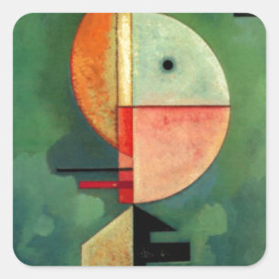 Sticker Carré Kandinsky peinture Abstraite ascendante