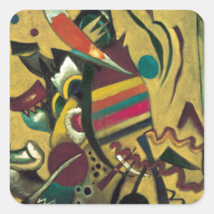 Sticker Carré Kandinsky Points Peinture en toile Abstraite