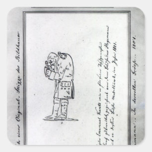 Sticker Carré Kant mélangeant la moutarde, 1801