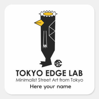 Sticker Carré Kappa Japonais Urbain Moderne Yokai - Tokyo Edge L