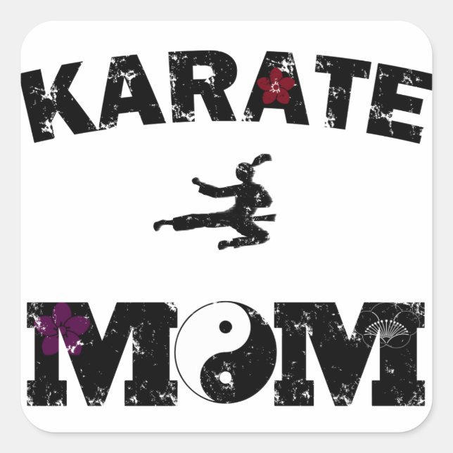 Sticker Carré Karate MOM (Devant)