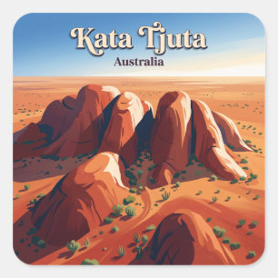 Sticker Carré Kata Tjuta Yulara Australie