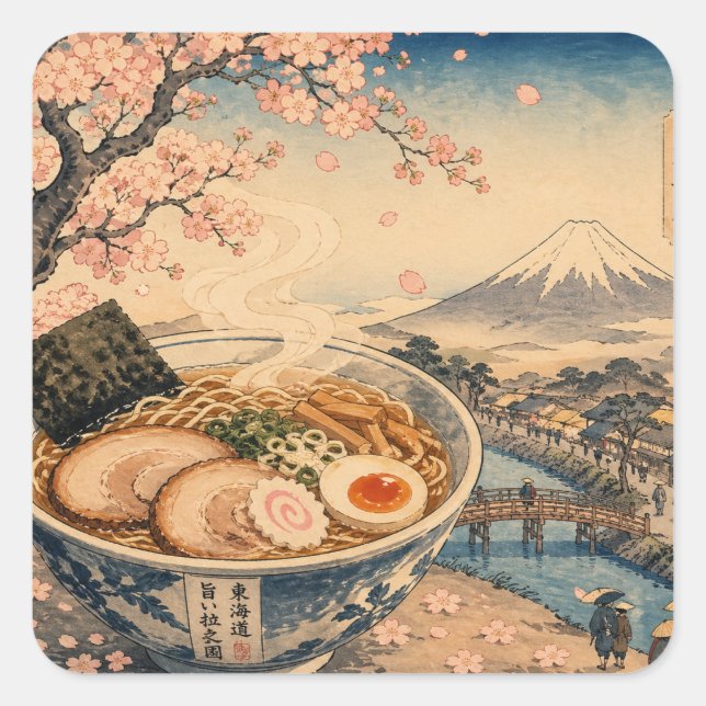 Sticker Carré kawaii (Devant)