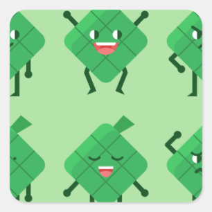 Sticker Carré kawaii Ketupat
