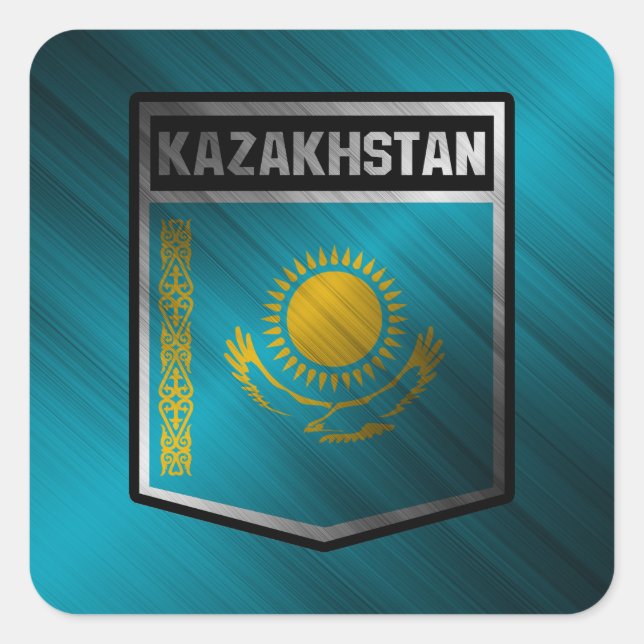 Sticker Carré Kazakhstan (Devant)