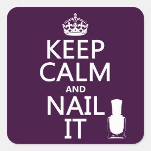 Sticker Carré Keep Calm and Nail It (Nail polish)