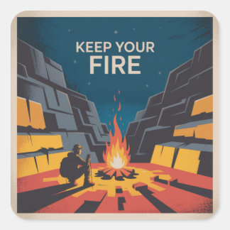 Sticker Carré Keep Your Fire