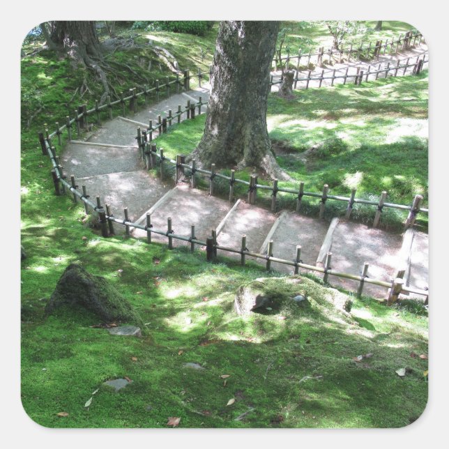 Sticker Carré Kenrokuen Garden: Kanazawa, Japan (Devant)