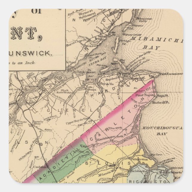 Sticker Carré Kent Co., NB (Devant)