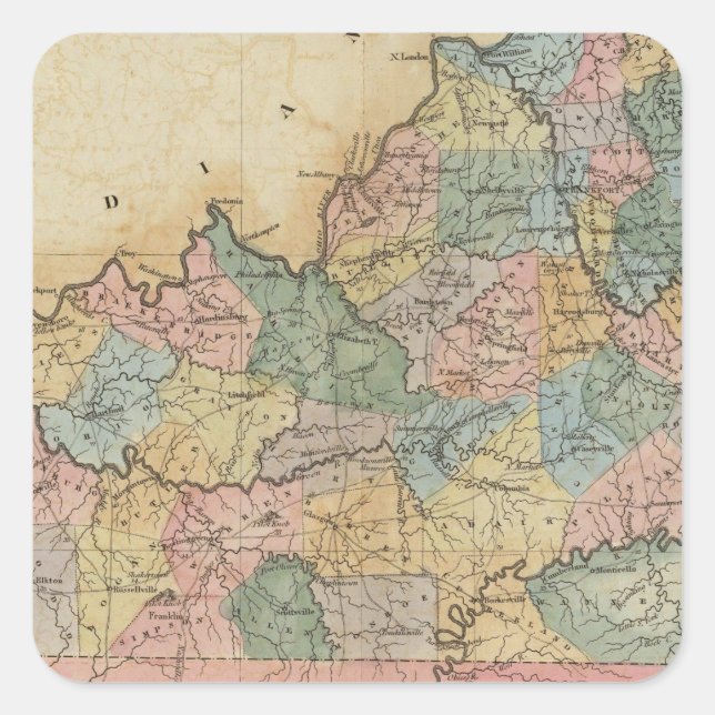 Sticker Carré Kentucky 11 (Devant)