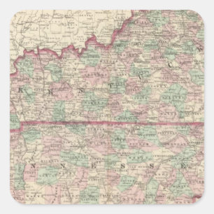 Sticker Carré Kentucky et Tennessee