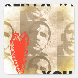 Sticker Carré Kenya We Lovely You Perspective Art Design