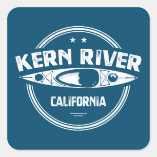 Sticker Carré Kern River Californie Kayak
