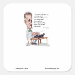 Sticker Carré Kerr/Londres James Joyce & l'anglais sont une tort