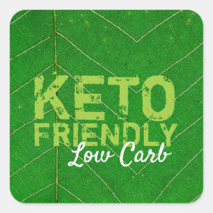 Sticker Carré Keto Friendly Low Carb