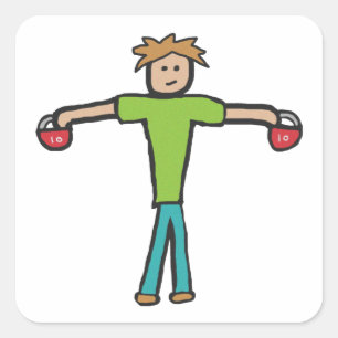 Sticker Carré Kettlebell
