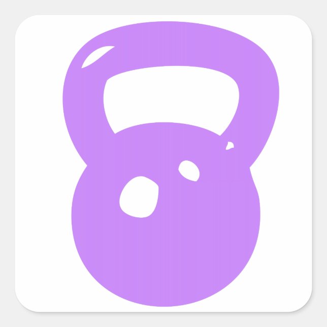 Sticker Carré Kettlebell Workout (Devant)