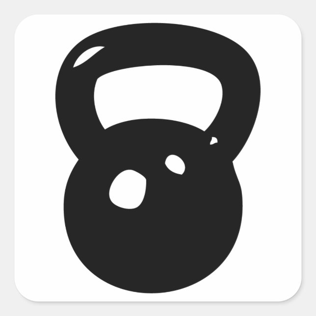 Sticker Carré Kettlebell Workout (Devant)