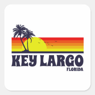 Sticker Carré Key Largo Floride