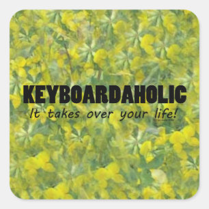 Sticker Carré Keyboardaholic