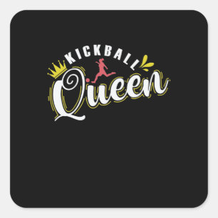 Sticker Carré Kickball Queen Gommball Sport Americain