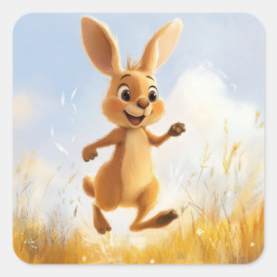 Sticker Carré Kiki le lapin