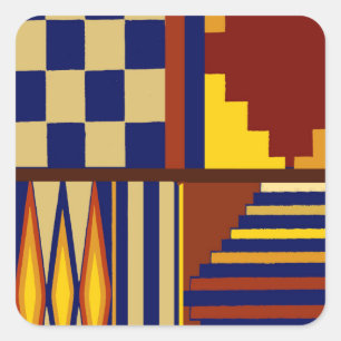Sticker Carré Kilim Prayer Conception du tapis