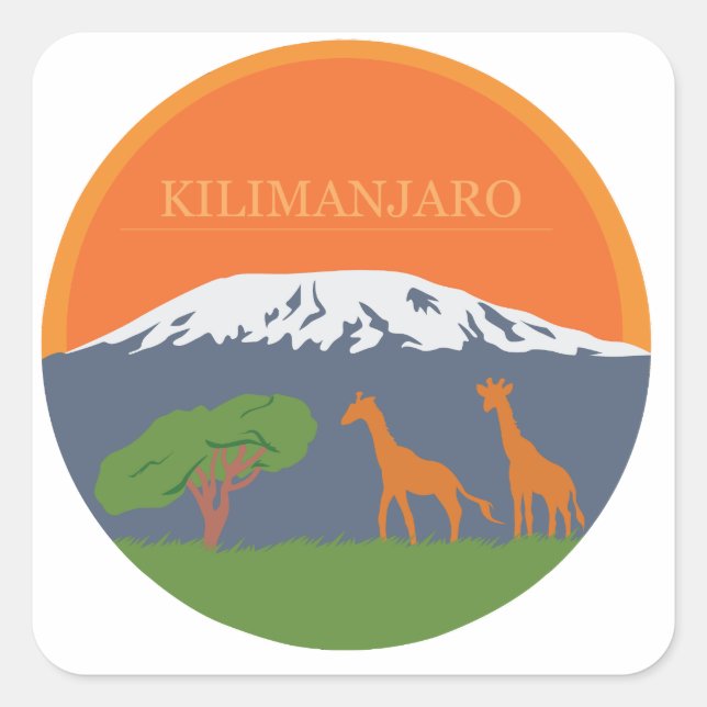 Sticker Carré Kilimanjaro (Devant)