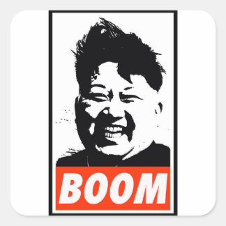 Sticker Carré Kim Jong Un boom