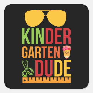 Sticker Carré Kinder Garten Dude