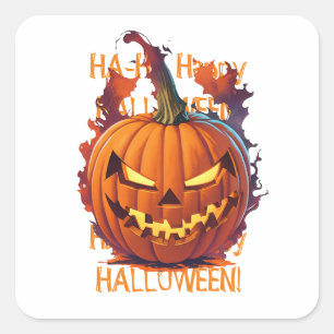Sticker Carré Kine de Halloween