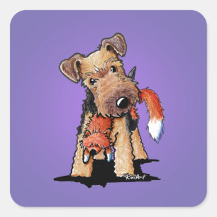 Sticker Carré KiniArt Welsh Terrier