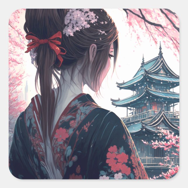 Sticker Carré Kisu Japan (Devant)