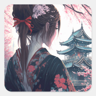 Sticker Carré Kisu Japan