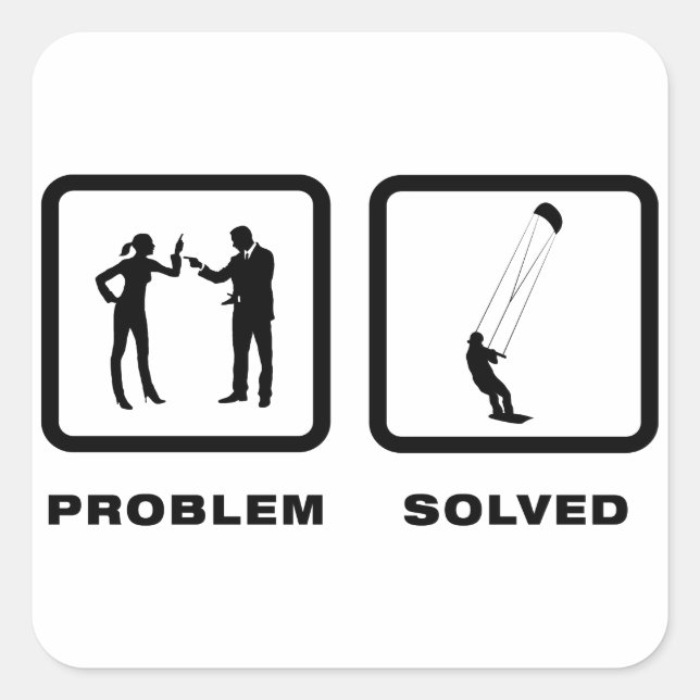 Sticker Carré Kiteboard (Devant)