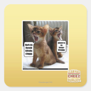 Sticker Carré Kitteh carols