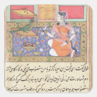 Kjujista, le Merchant's Wife, talking to a Parrot