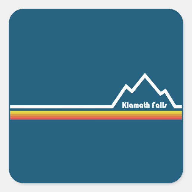 Sticker Carré Klamath Falls Oregon (Devant)