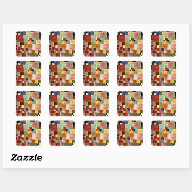 Sticker Carré Klee - Flore sur Sable (Feuille)