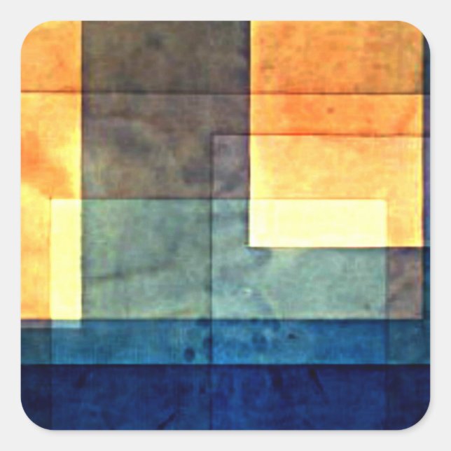 Sticker Carré Klee - Maison sur l'Eau (Devant)