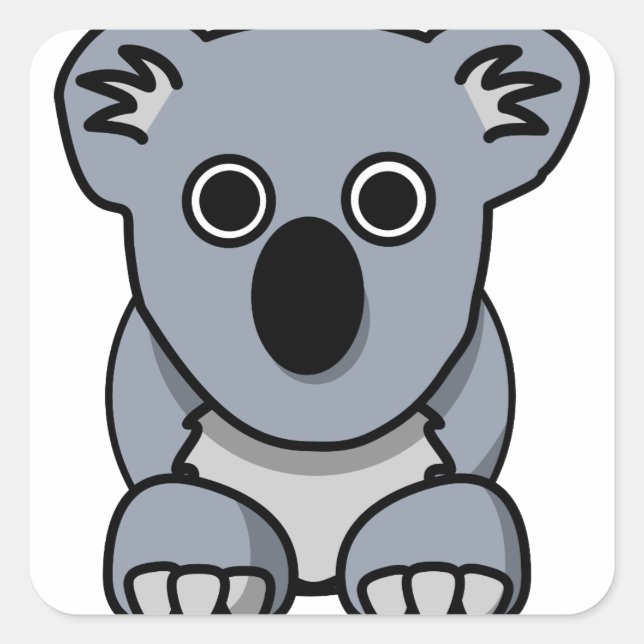 Sticker Carré koala (Devant)