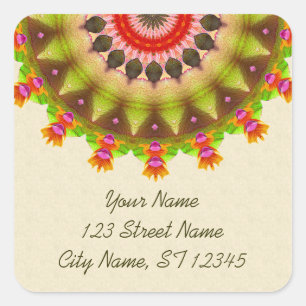 Sticker Carré Kooky Kaleidoscope