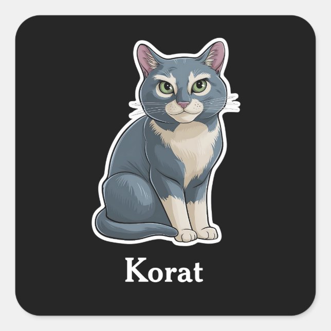 Sticker Carré Korat (Devant)