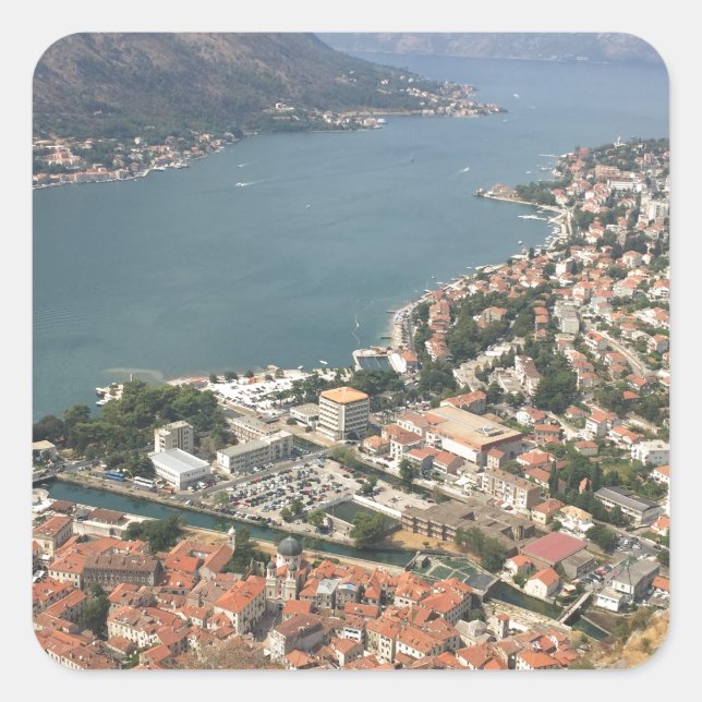 Sticker Carré Kotor, Monténégro (Devant)
