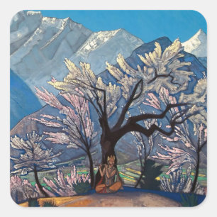 Sticker Carré « Krishna - Printemps à Kulu » de Nicholas Roerich