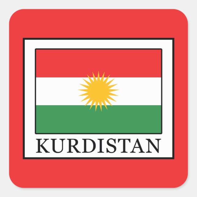 Sticker Carré Kurdistan (Devant)