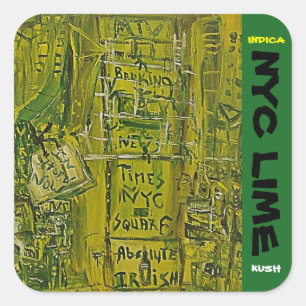 STICKER CARRÉ KUSH CITRON NYC